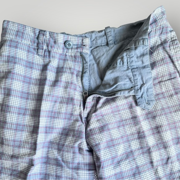 Reversible Men's Blue Plaid Shorts - Picture 11 of 16